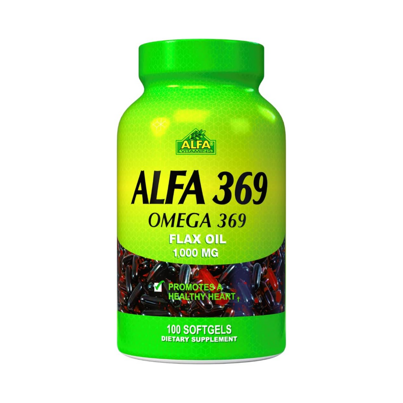 Alfa Vitamins Alfa 369 Omega Flax Oil 1000 MG 100 Softgels