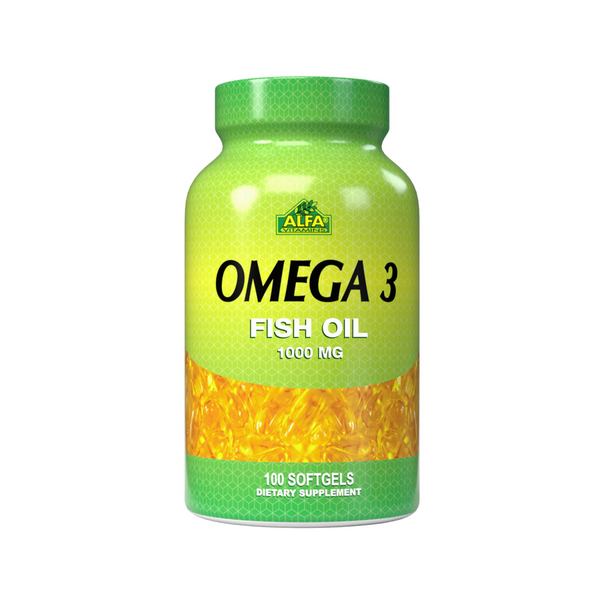 Alfa Vitamins Omega 3 Fish Oil 1000 MG - 100 Softgels