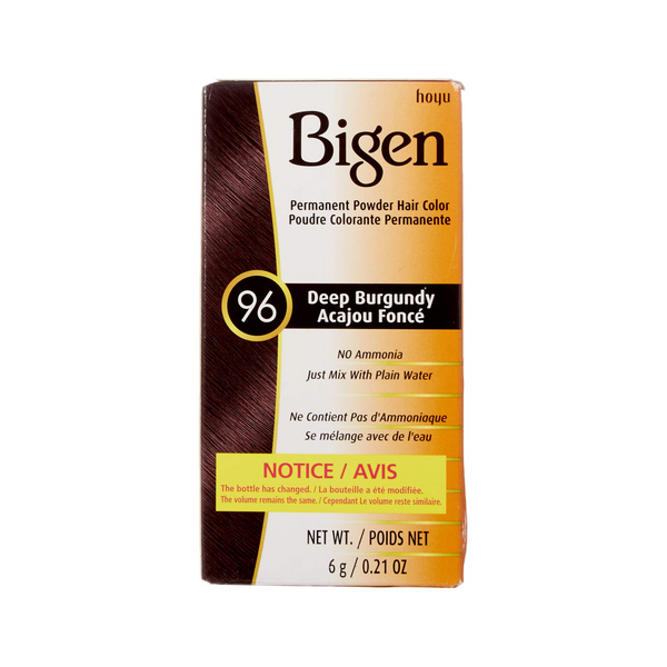 Bigen #96 Deep Burgundy Hair Color for Vibrant Shades