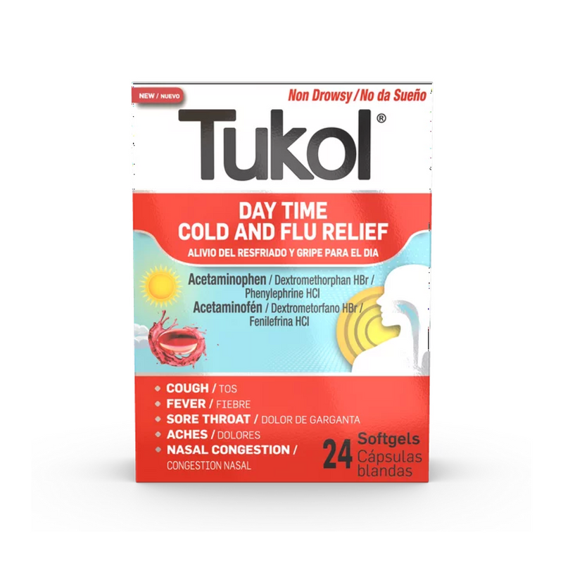 GenomaLab Tukol Day Time Cold And Flu- 24 Softgels