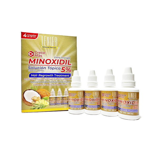 Lenier Crece Mas Minoxidil Ampoule (4 x 28 ml)