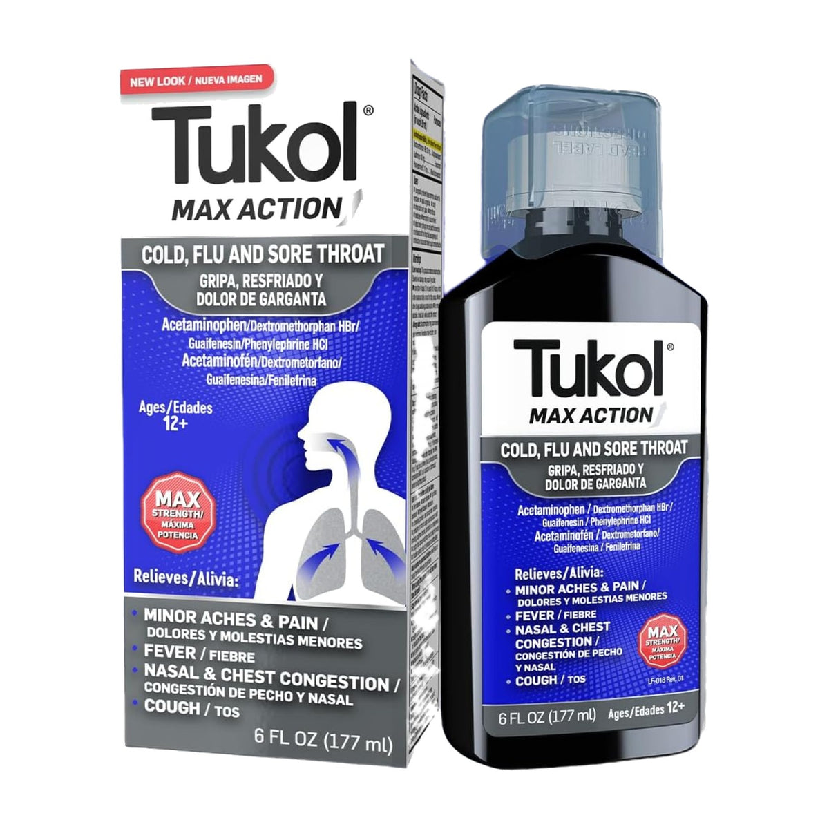 Tukol Max Action Cold, Sore Throat & Cough Syrup 6 oz