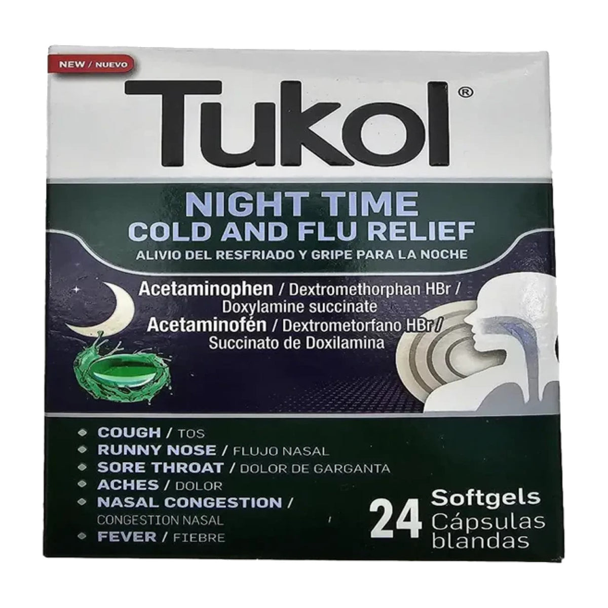 Tukol Night Time Cold And Flu 24 ct