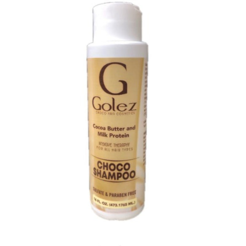 Golez Choco Cocoa Butter and Milk Protein Shampoo (Sulfate and Paraben Free) 16 oz