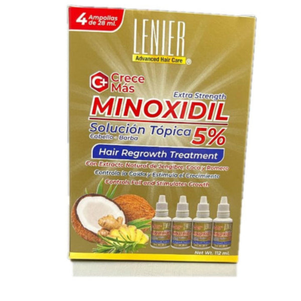 Lenier Crece Mas Minoxidil Ampoule (4 x 28 ml)